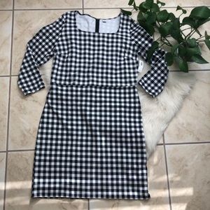 NWT Old Navy Tall Plaid Shift Minidress
